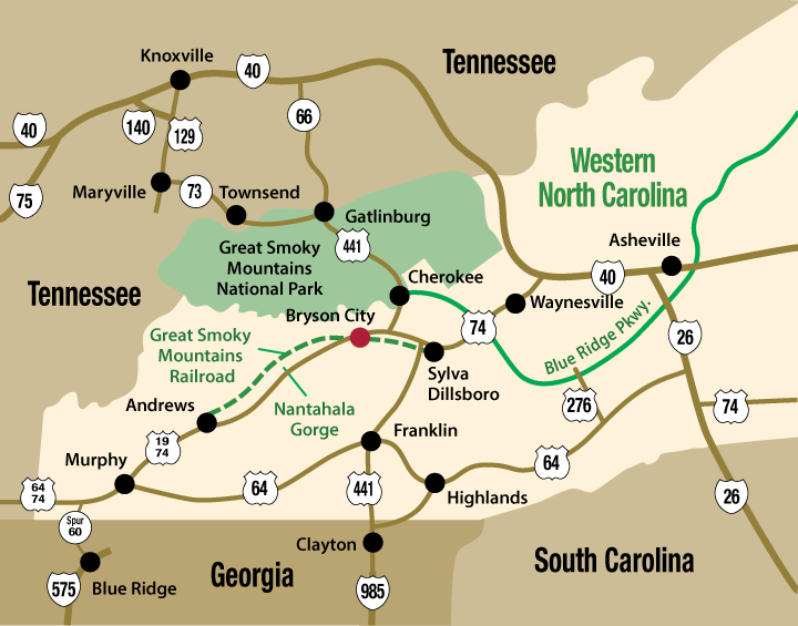 map of Western North Carolina